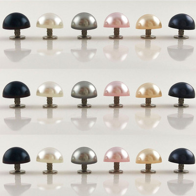 YORANYO 100/200 kompleta Poluokrugle imitacije bisernih zakovica Punk nitne Šiljci Dekorativne zakovice Prikladne za remenje Torbe Cipele Odjevni predmeti DIY