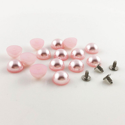 YORANYO 100/200 kompleta Poluokrugle imitacije bisernih zakovica Punk nitne Šiljci Dekorativne zakovice Prikladne za remenje Torbe Cipele Odjevni predmeti DIY