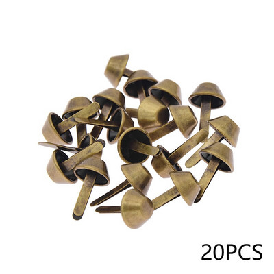 20Pcs/Set 12mm Dijelovi za prtljagu Pribor za torbicu s zakovicama Ručna metalna torbica Dno čavla Noktil Nokat DIY dijelovi Legura Dvokraki čavlić
