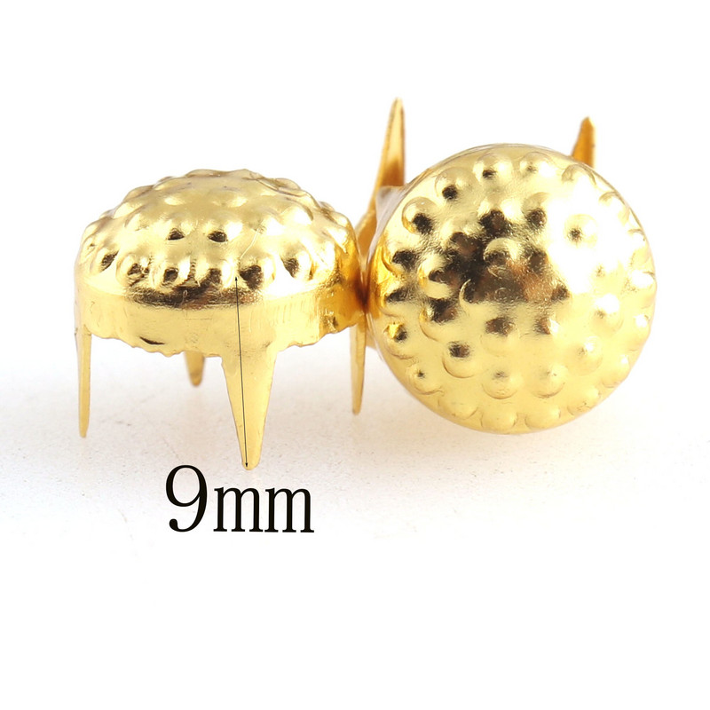 Okrúhle kupolovité klince, pazúrové čapy, nity, kužeľ, ozdobné hroty, topánky, kabelka, opasok, kožené remeselné doplnky 50 ks 10 mm