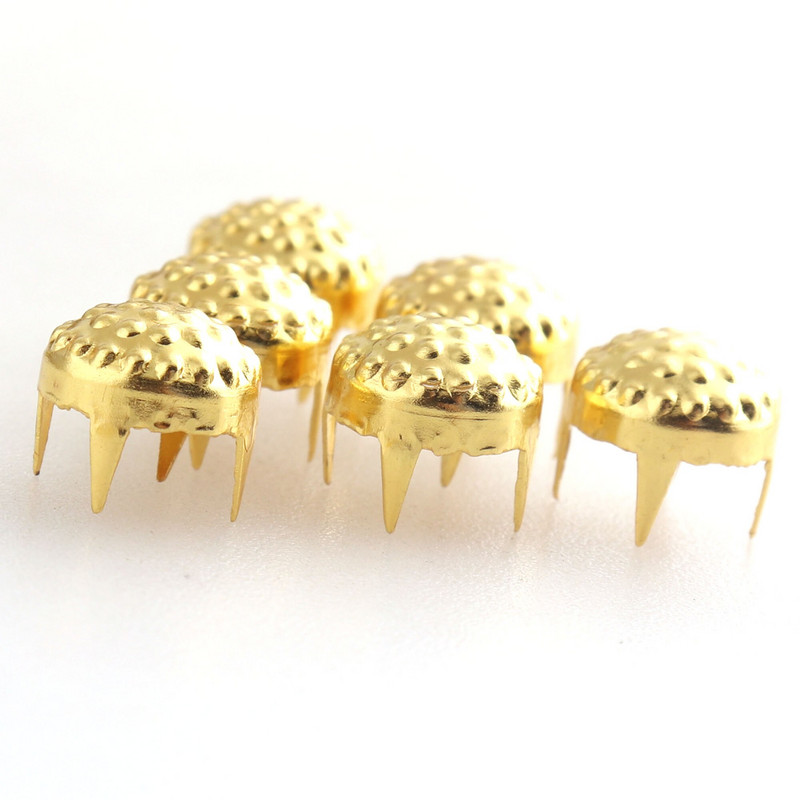 Okrúhle kupolovité klince, pazúrové čapy, nity, kužeľ, ozdobné hroty, topánky, kabelka, opasok, kožené remeselné doplnky 50 ks 10 mm