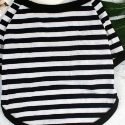 Tricou pentru animale de companie Cămașă pentru câini Tricou pentru câini din bumbac cu dungi Hanorac pentru cățeluși Respirabil drăguț pentru câini de talie mică, pisică, haine pentru animale de companie