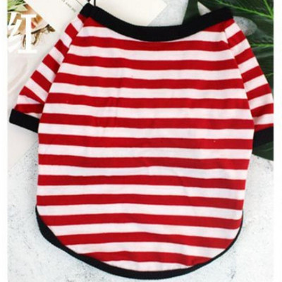 Tricou pentru animale de companie Cămașă pentru câini Tricou pentru câini din bumbac cu dungi Hanorac pentru cățeluși Respirabil drăguț pentru câini de talie mică, pisică, haine pentru animale de companie