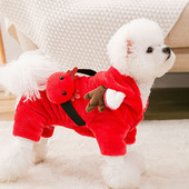 Lemmiklooma koera kassi kostüüm jõulud talveflanell koerte riided koera kapuutsiga mantel Trendikas uusaastariietus koertele kassidele koerte aksessuaarid