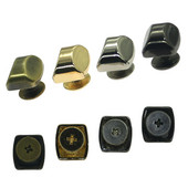 5 sád 11 mm * 10 mm obdĺžnikových skrutkovacích základov, trojfarebných dekoratívnych nýtových oblúkových povrchových kožených doplnkov pre domácich majstrov.