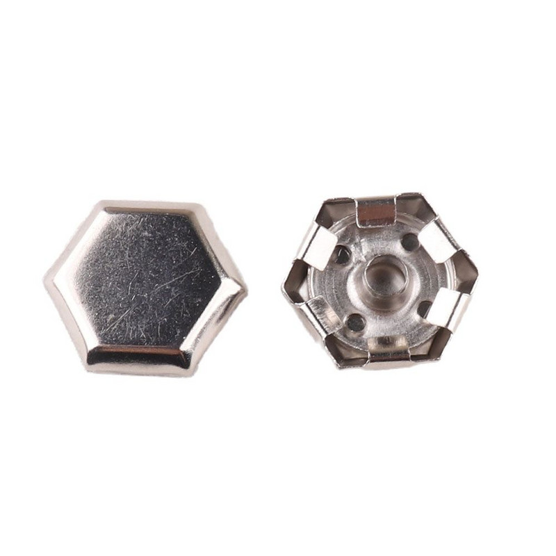 100 sád 10*8 mm dvojitých nitov, strieborných nitov, na tašky, topánky, odevy, kožené remeselné dekorácie, DIY šijacie potreby DIY