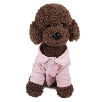 Νέα καυτές εκπτώσεις Χαριτωμένο Teddy Dog πουκάμισο για κατοικίδια Καλοκαιρινό φθινόπωρο Πυζά πέτο λαιμόκοψη κουμπιά με κοντό μανίκι Μικρά εξωτερικά ρούχα για κατοικίδια Ζεστό στολίδι