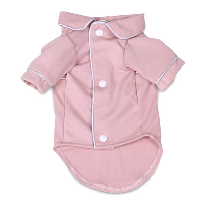 Nouă vânzare caldă Cămașă drăguț pentru câine de pluș pentru animale de companie, vară, toamnă, haine de dormit, gât cu rever, mânecă scurtă, nasturi, îmbrăcăminte exterioară pentru animale de companie, ornament cald