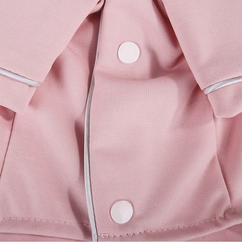 Nouă vânzare caldă Cămașă drăguț pentru câine de pluș pentru animale de companie, vară, toamnă, haine de dormit, gât cu rever, mânecă scurtă, nasturi, îmbrăcăminte exterioară pentru animale de companie, ornament cald