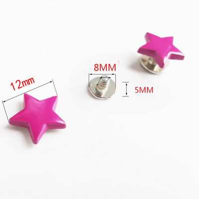 10 seturi stele 12 mm nituri punk plat șuruburi știfturi din piele artizanat pălărie accesorii accesorii din piele perforare haine Decor
