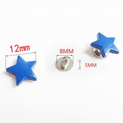 10 seturi stele 12 mm nituri punk plat șuruburi știfturi din piele artizanat pălărie accesorii accesorii din piele perforare haine Decor