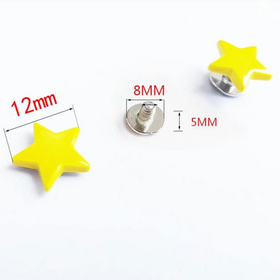 10 seturi stele 12 mm nituri punk plat șuruburi știfturi din piele artizanat pălărie accesorii accesorii din piele perforare haine Decor