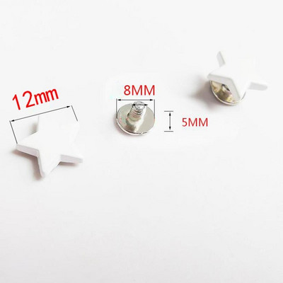 10 seturi stele 12 mm nituri punk plat șuruburi știfturi din piele artizanat pălărie accesorii accesorii din piele perforare haine Decor