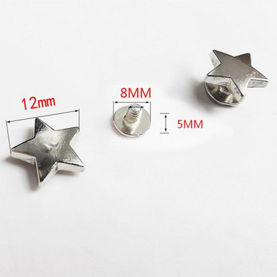 10 seturi stele 12 mm nituri punk plat șuruburi știfturi din piele artizanat pălărie accesorii accesorii din piele perforare haine Decor