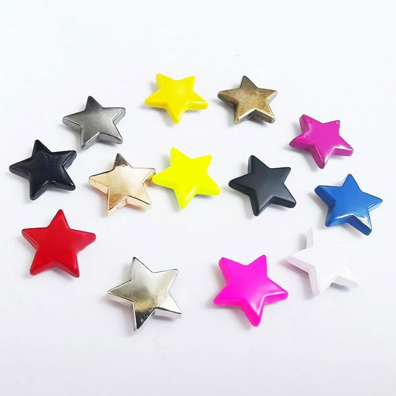 10 seturi stele 12 mm nituri punk plat șuruburi știfturi din piele artizanat pălărie accesorii accesorii din piele perforare haine Decor