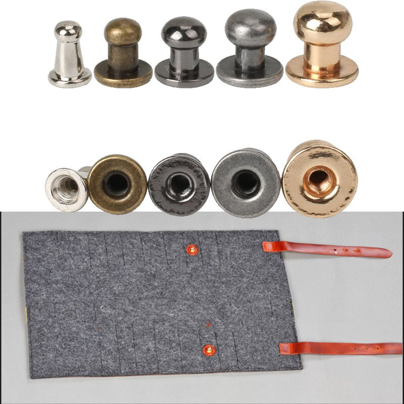 10 vnt Metalo cinko lydinio rankenėlė Sraigtinės kniedės „Pasidaryk pats“ amatai Odos gaminių krepšiai Kniedės Vienuolių galvutės Spygliai Aparatūra Dekoras Nagų sagtys