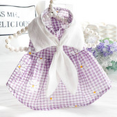 Oblečenie pre psov Jarné a letné tenké šaty pre mačacie princezné Veľkoobchod s potlačou králičieho obojku pre malých psov, plyšového zvieraťa, oblečenie pre malých psov