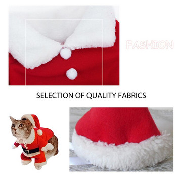 Χριστουγεννιάτικα κοστούμια για σκύλους για κατοικίδια Αστεία ρούχα για γάτες του Άγιου Βασίλη Πρωτοχρονιάτικα ρούχα για γατάκια στο Γιορκσάιρ Χειμερινά ζεστά ρούχα για κατοικίδια