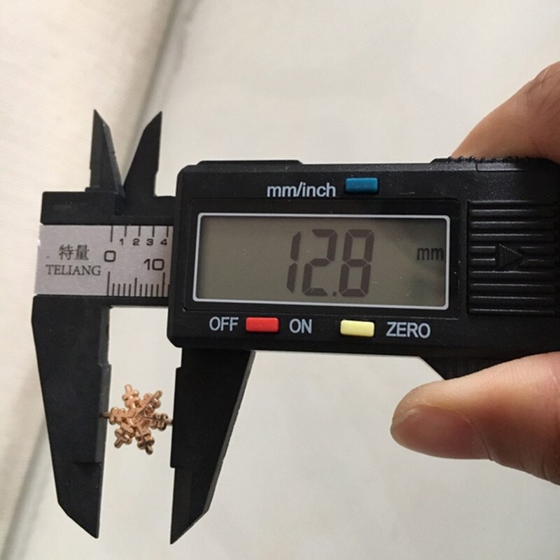 Set de 100 - Nit cu fulg de zăpadă auriu/argintiu/negru, 12,8 mm.