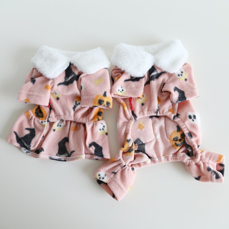 Ροζ ροζ αποκριάτικο φόρεμα για ζευγάρια 2022 Φθινόπωρο/Χειμώνας Στολή γάτας Ρούχα για κατοικίδια Ρούχα για σκύλους