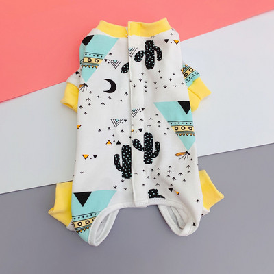 Pohodlné chirurgické oblečenie pre domáce zvieratá, štvornohé brušné sterilizačné oblečenie z čistej bavlny pre mačky a psy