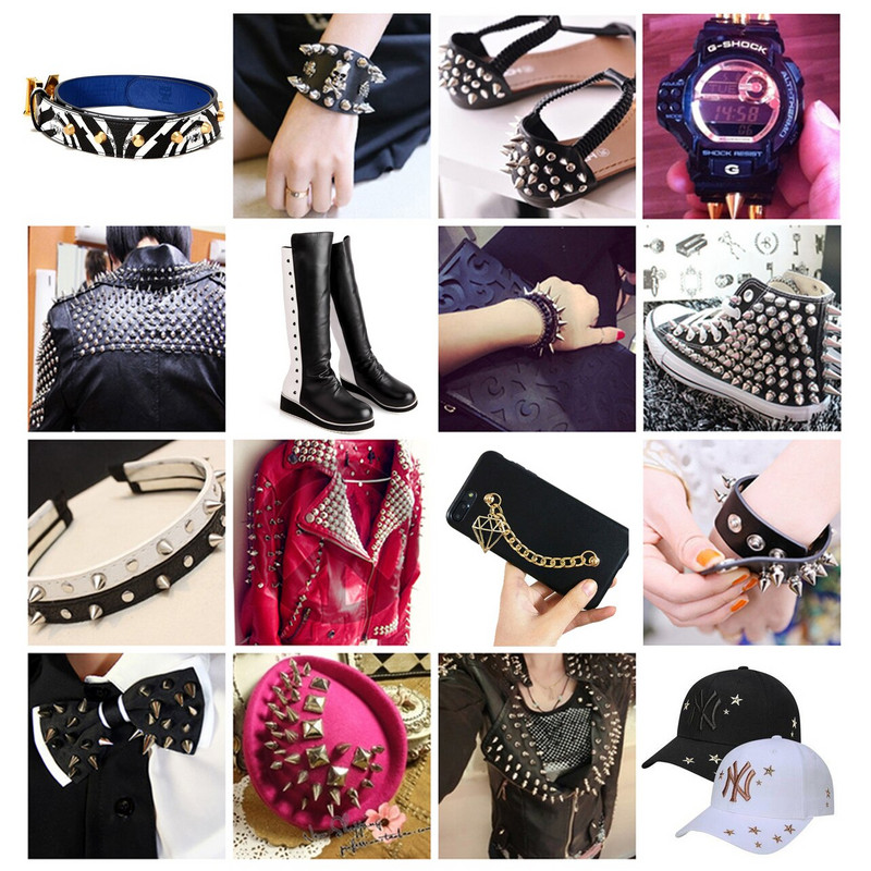 8 mm malé skrutky, nity do srdca, puzdrá na tašku, spony na tašku, DIY kožené doplnky do kovu, 3 druhy farieb