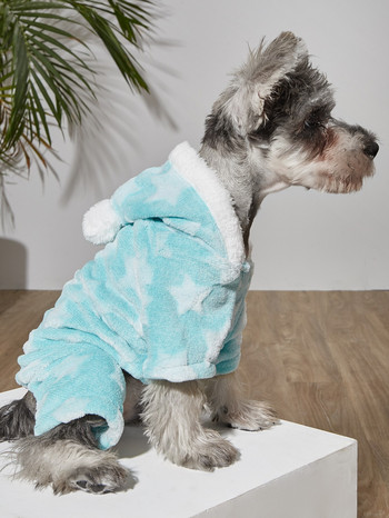 Φθινοπωρινό/χειμωνιάτικο πουλόβερ για τρίχες σκύλου για κατοικίδια, φόδρα με πόρπη με κουκούλα, τετράποδο τζάκετ με φλις, κατάλληλο για εξωτερικούς χώρους και ινδο