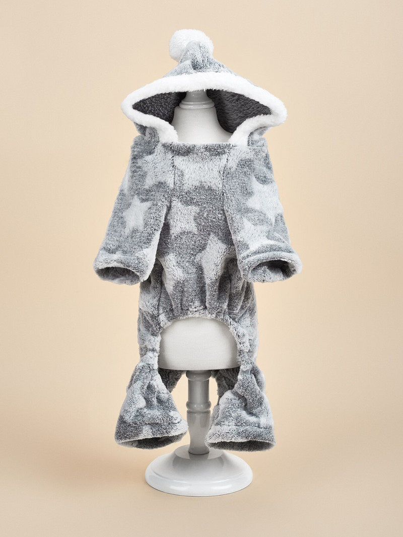 Jesenný/zimný sveter na psie chlpy, podšívka s kapucňou a prackou, flísová zahustená štvornohá bunda pre domáce zvieratá, vhodná na vonkajšie aj vnútorné použitie