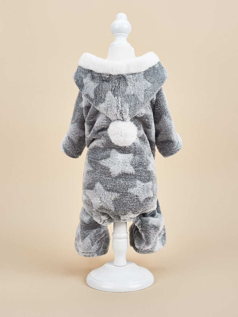 Jesenný/zimný sveter na psie chlpy, podšívka s kapucňou a prackou, flísová zahustená štvornohá bunda pre domáce zvieratá, vhodná na vonkajšie aj vnútorné použitie