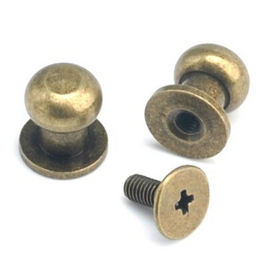 DIY 50 σετ/παρτίδα 8*9*10 χιλιοστά μεγάλα μεταλλικά ορειχάλκινα βιδωτά πριτσίνια πόμολο δερμάτινα καρφιά καρφιά craft πριτσίνια ζώνη ρολογιού στρογγυλή ασημί/μαύρο/χρυσό ZD014