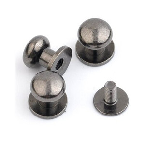 DIY 50 σετ/παρτίδα 8*9*10 χιλιοστά μεγάλα μεταλλικά ορειχάλκινα βιδωτά πριτσίνια πόμολο δερμάτινα καρφιά καρφιά craft πριτσίνια ζώνη ρολογιού στρογγυλή ασημί/μαύρο/χρυσό ZD014