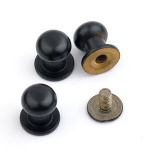 DIY 50 σετ/παρτίδα 8*9*10 χιλιοστά μεγάλα μεταλλικά ορειχάλκινα βιδωτά πριτσίνια πόμολο δερμάτινα καρφιά καρφιά craft πριτσίνια ζώνη ρολογιού στρογγυλή ασημί/μαύρο/χρυσό ZD014