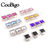 200tk Claw Square Rhinestone Needid Naastud Crystal Nailhead DIY Punk Spike Kingad Kott Riided Nahast Käsitöö Aksessuaar Värviline 9mm