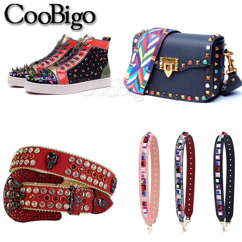 200tk Claw Square Rhinestone Needid Naastud Crystal Nailhead DIY Punk Spike Kingad Kott Riided Nahast Käsitöö Aksessuaar Värviline 9mm