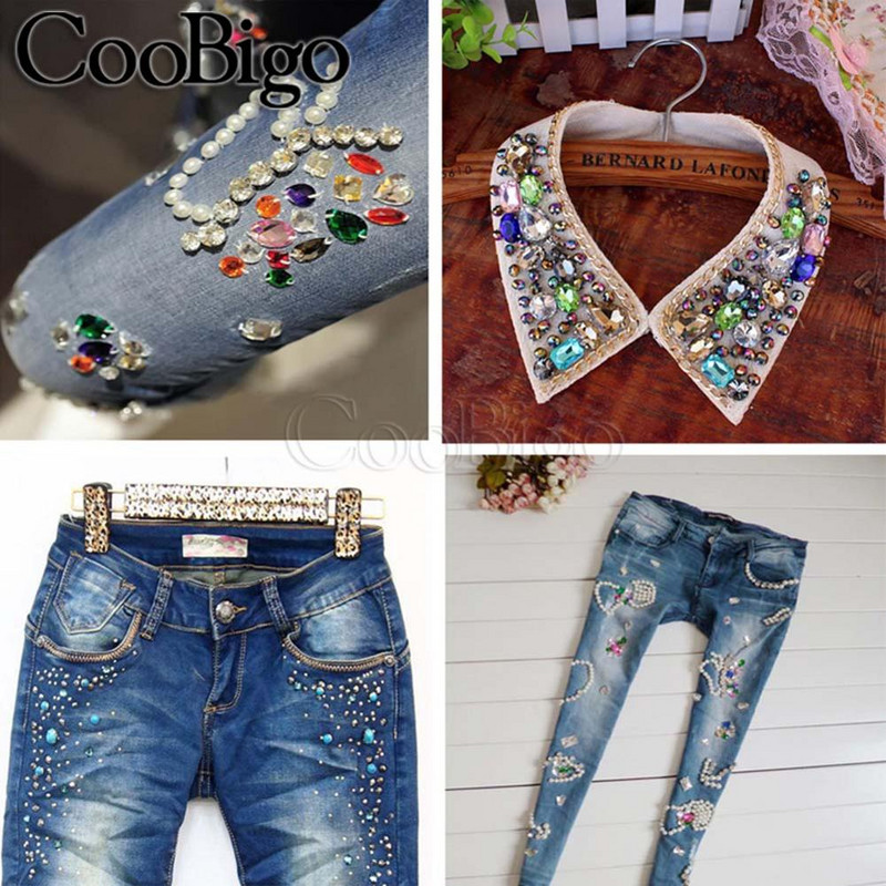 200tk Claw Square Rhinestone Needid Naastud Crystal Nailhead DIY Punk Spike Kingad Kott Riided Nahast Käsitöö Aksessuaar Värviline 9mm