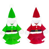 Kostým Santa Clausa pre psa, kostým Santa Clausa pre psa, zábavný stojaci kostým Santa Clausa pre psov, teplý vianočný kostým pre psa a mačku.