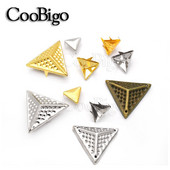 100 tk Metallist küünisnaastud Needid Naelapead Naelad Kolmnurksed Nahast jalanõud Vöökott Kaunistus DIY Käsitöö riided Õmblustarvikud