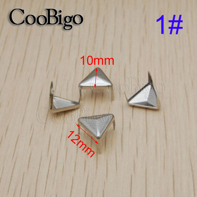 100 tk Metallist küünisnaastud Needid Naelapead Naelad Kolmnurksed Nahast jalanõud Vöökott Kaunistus DIY Käsitöö riided Õmblustarvikud