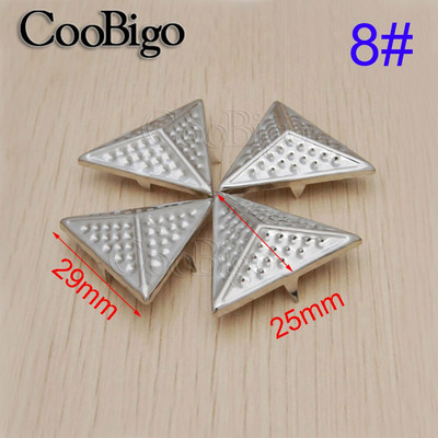 100 tk Metallist küünisnaastud Needid Naelapead Naelad Kolmnurksed Nahast jalanõud Vöökott Kaunistus DIY Käsitöö riided Õmblustarvikud