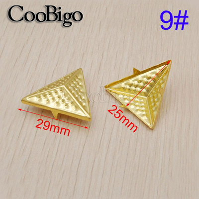 100 tk Metallist küünisnaastud Needid Naelapead Naelad Kolmnurksed Nahast jalanõud Vöökott Kaunistus DIY Käsitöö riided Õmblustarvikud