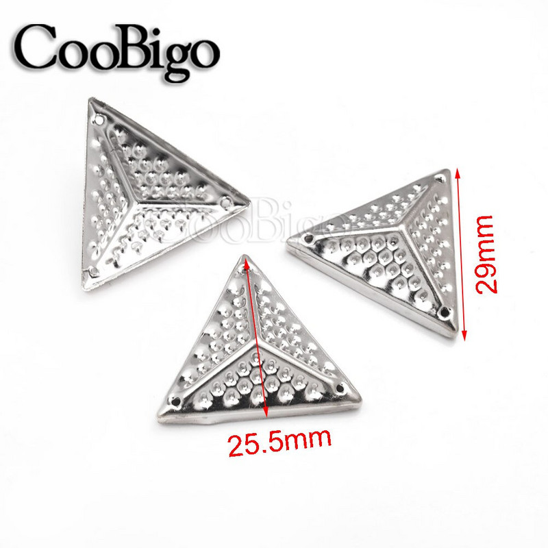 100 tk Metallist küünisnaastud Needid Naelapead Naelad Kolmnurksed Nahast jalanõud Vöökott Kaunistus DIY Käsitöö riided Õmblustarvikud