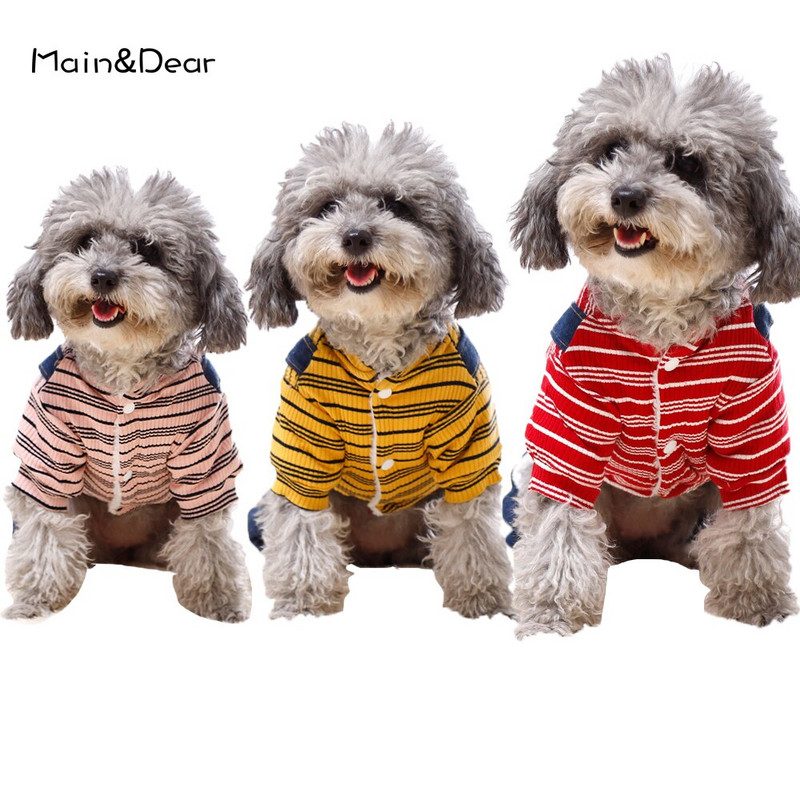 Dviejų sluoksnių dygsniuotas džinsinis kostiumas augintiniui Gražus šiltas ir patogus šuniuko rūbai Stori džinsai Šnaucerių drabužiai