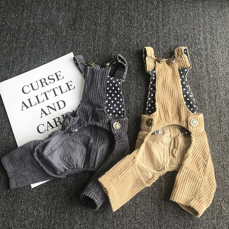 Зимни топли ретро дънки Гащеризони за домашни любимци Кучета Комбинезони Прекрасно каубойско куче Четирикраки дрехи Теди Палто за малко куче Облекло XS-XXL