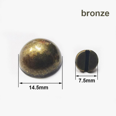 10 ks farebných kupolovitých nitovacích skrutiek s hrotmi, hubami, kupolovitými skrutkami s okrúhlou hlavou pre tašky, topánky, odevy, DIY kožené remeselné doplnky