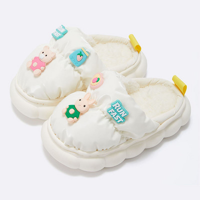 Papuci textile cu element 3D