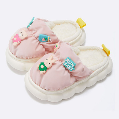 Papuci textile cu element 3D