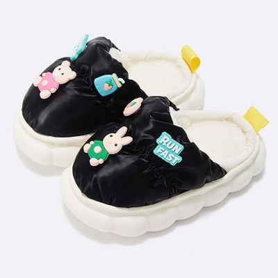 Papuci textile cu element 3D