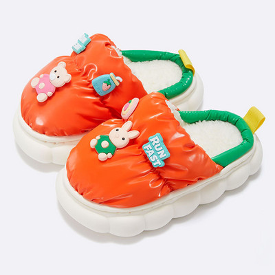 Papuci textile cu element 3D