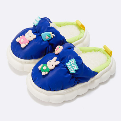 Papuci textile cu element 3D