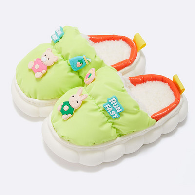 Papuci textile cu element 3D